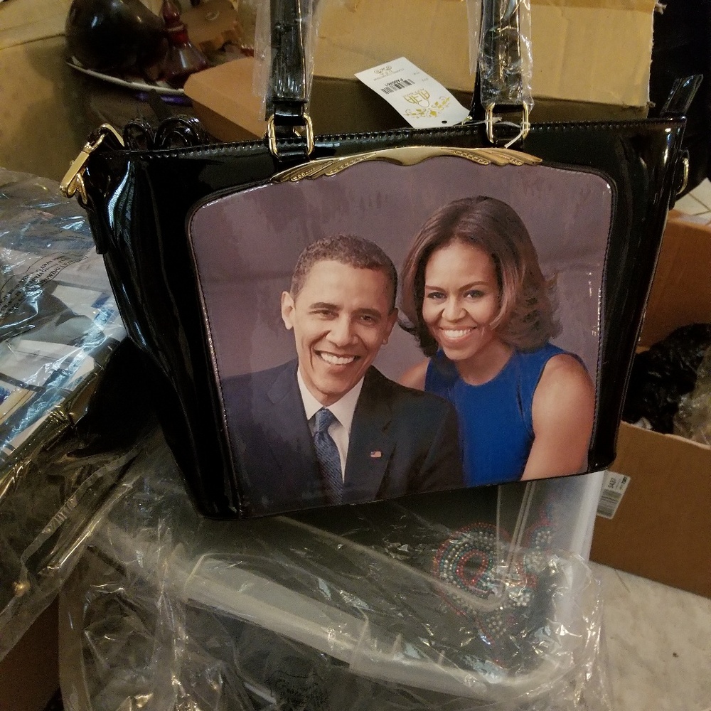 Michelle Obama Glossy Magazine cover collage Purse
